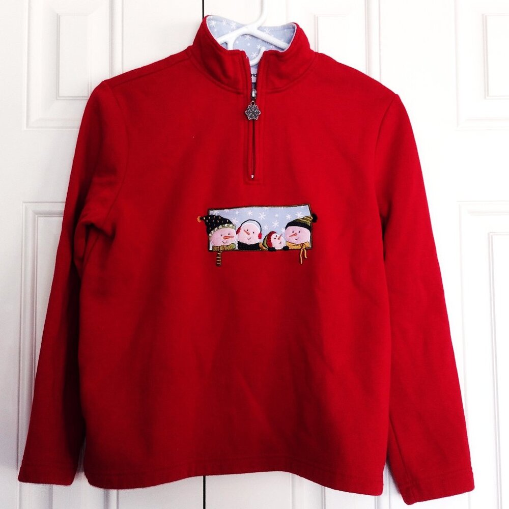 Women's Pull-over 1/2 Zip Winter Sweater by Breckinridge  - PETITE SMALL -